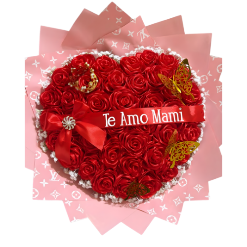 Heart-Shaped Eternal Rose Arrangement for Mom
