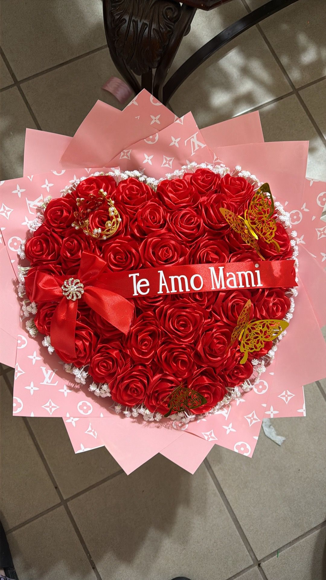 Heart-Shaped Eternal Rose Arrangement for Mom